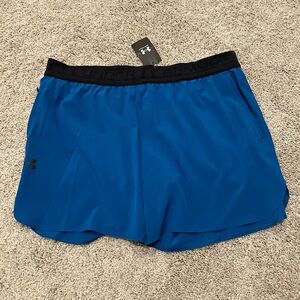 Under Armour Peak Woven 6" Shorts Blue Black 1376782 426 Men's NWT